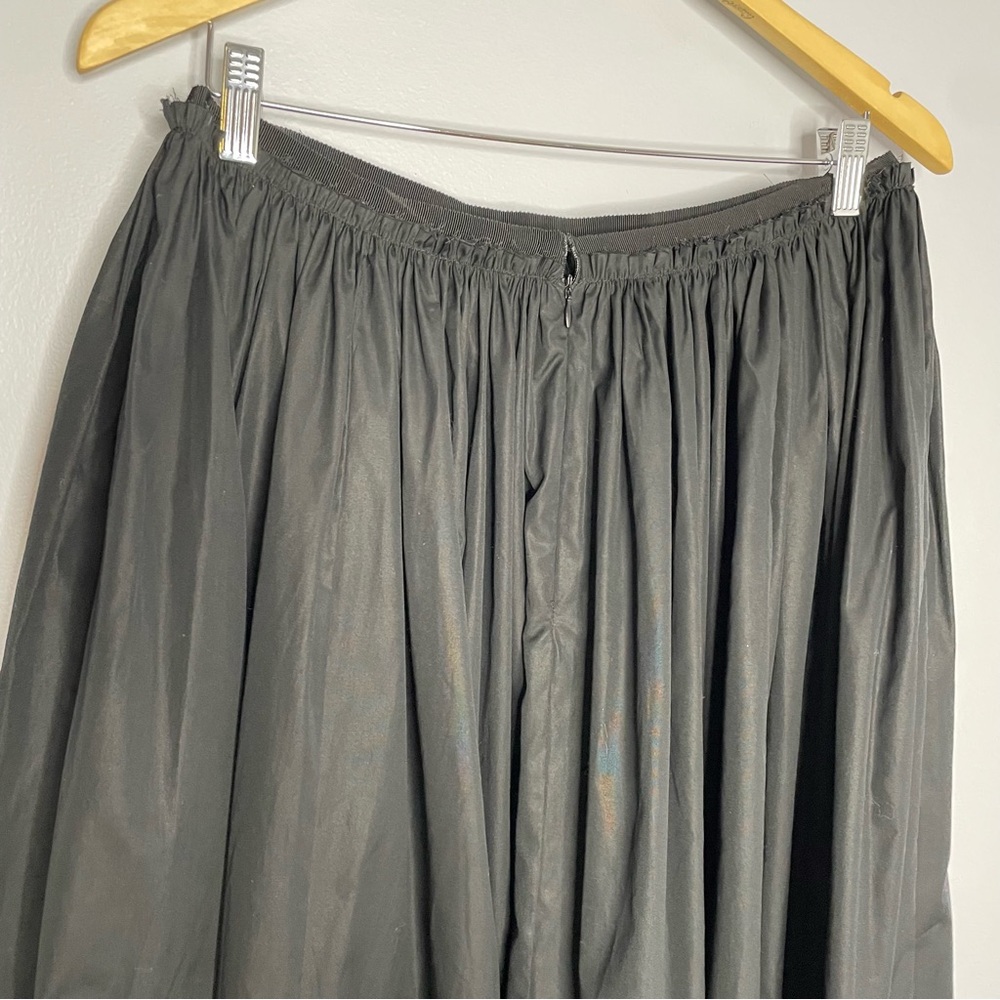 KHAITE Pleated Cotton-Poplin Midi Skirt In Black Women’s 12 - Picture 7 of 10